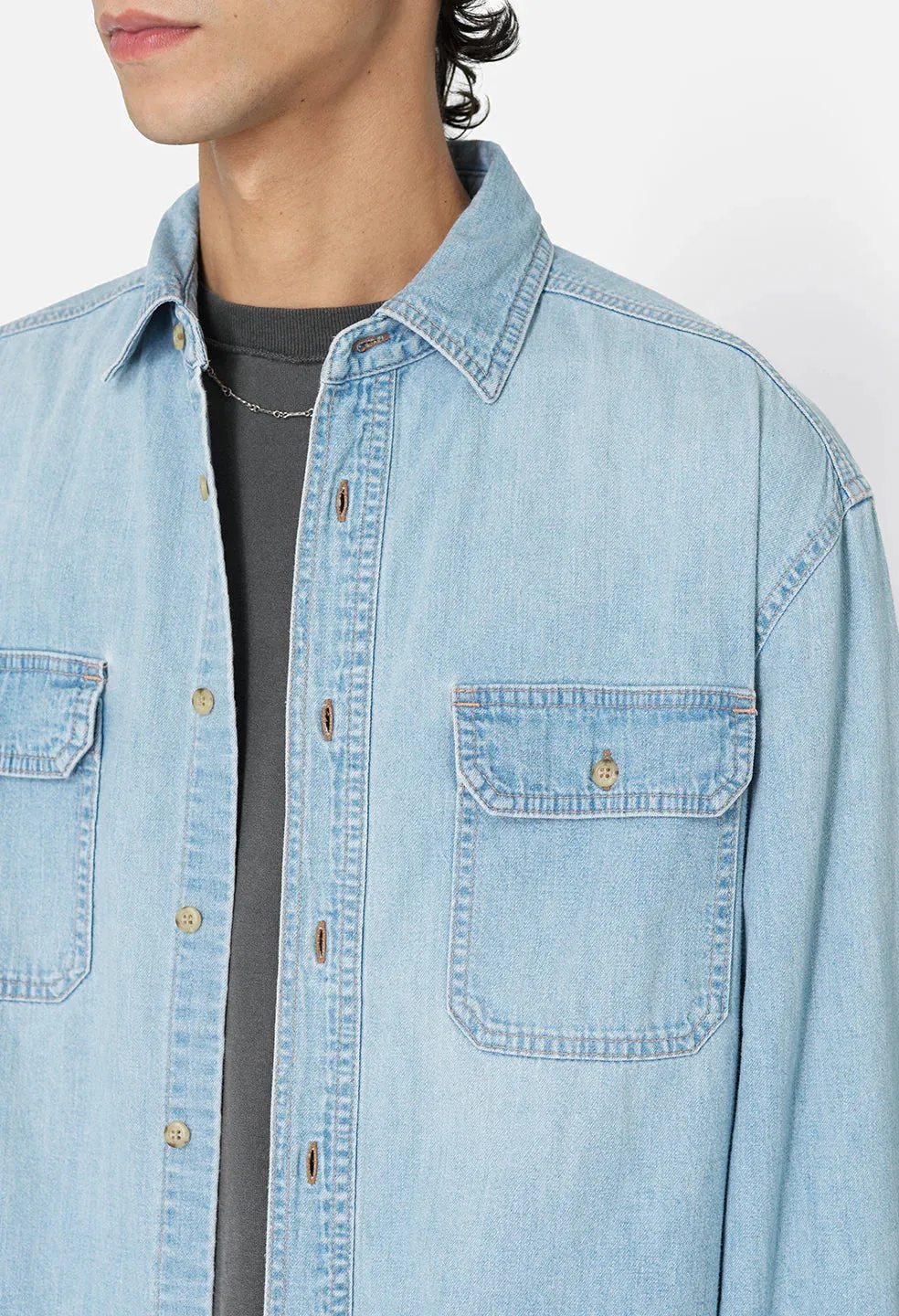 PRINCETON WORK SHIRT - WASHED INDIGO sold by Lapstone & Hammer product image thumbnail 2
