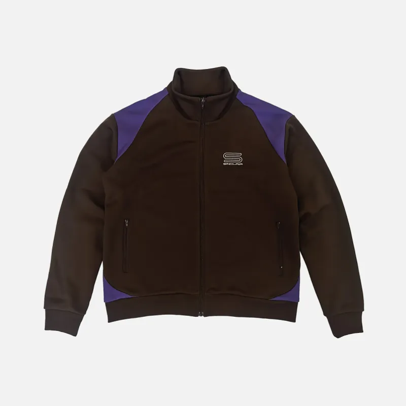 TECH LOGO TRACK JACKET - BROWN / PURPLE sold by Lapstone & Hammer