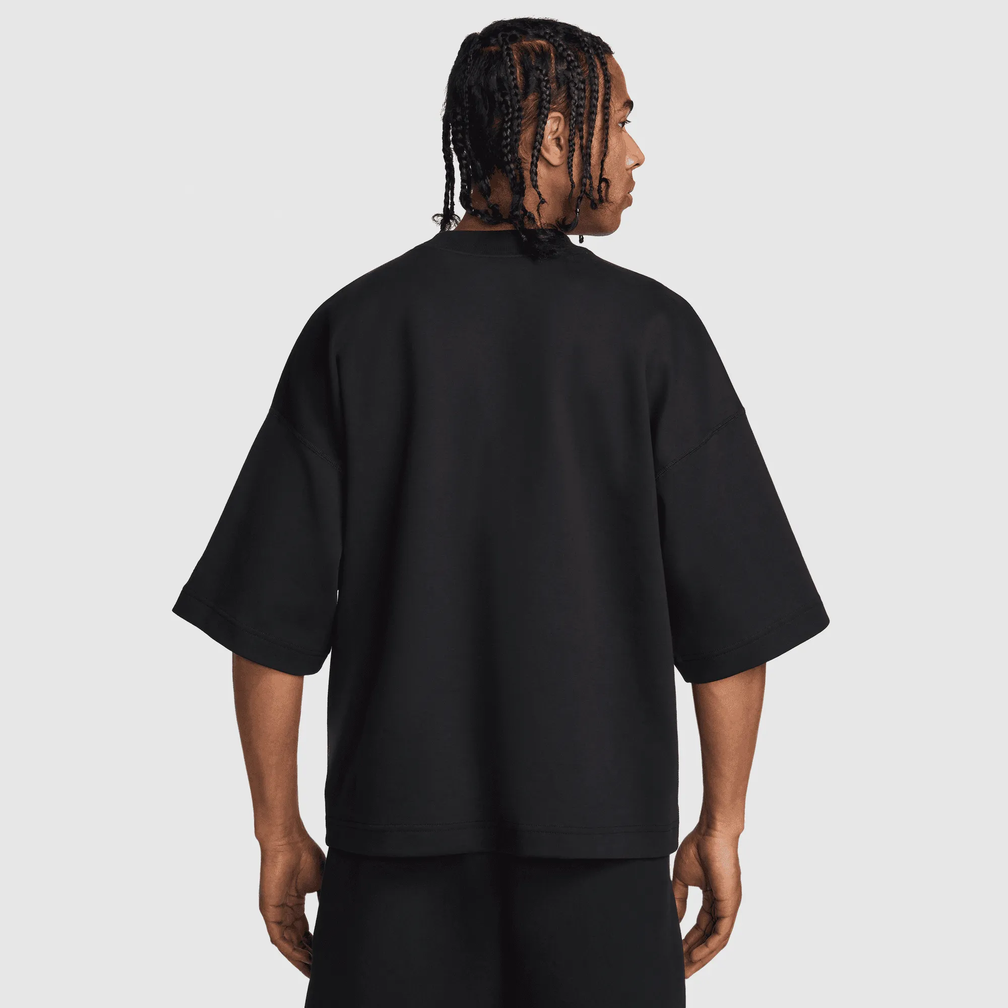 NIKE TECH SS FLEECE TEE- BLACK sold by Lapstone & Hammer product image thumbnail 2