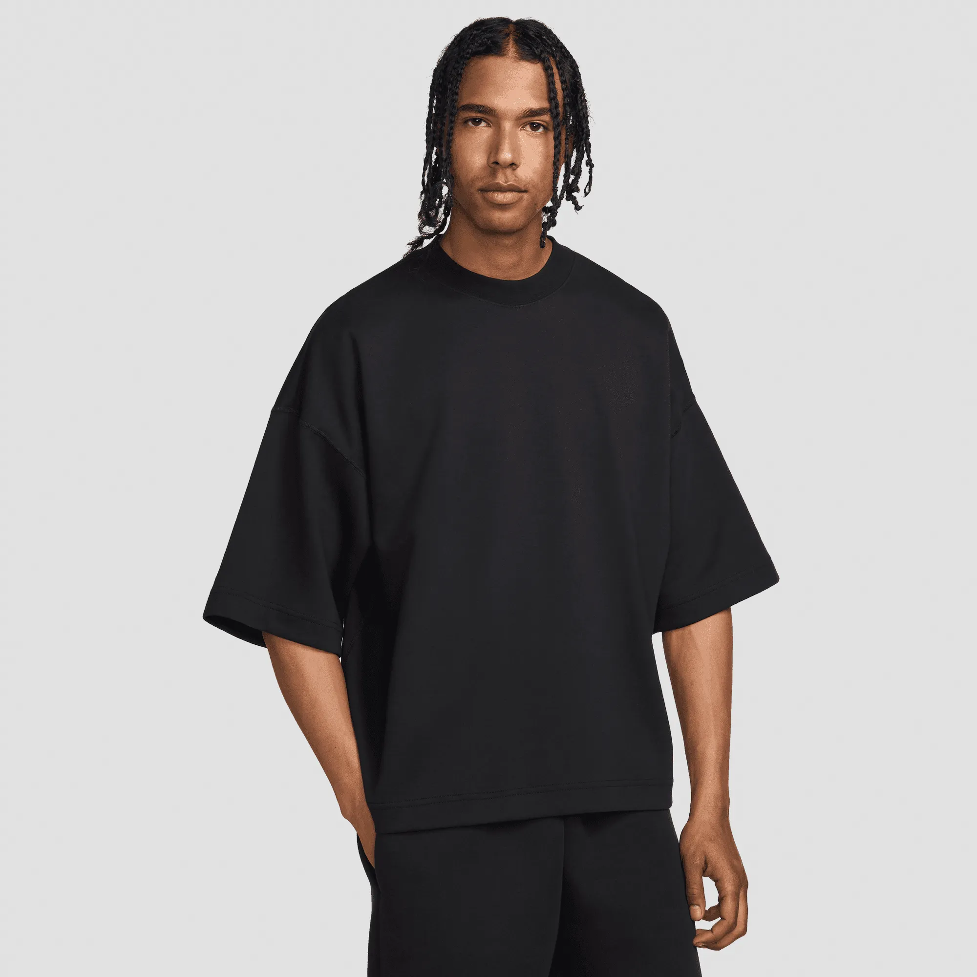 NIKE TECH SS FLEECE TEE- BLACK sold by Lapstone & Hammer