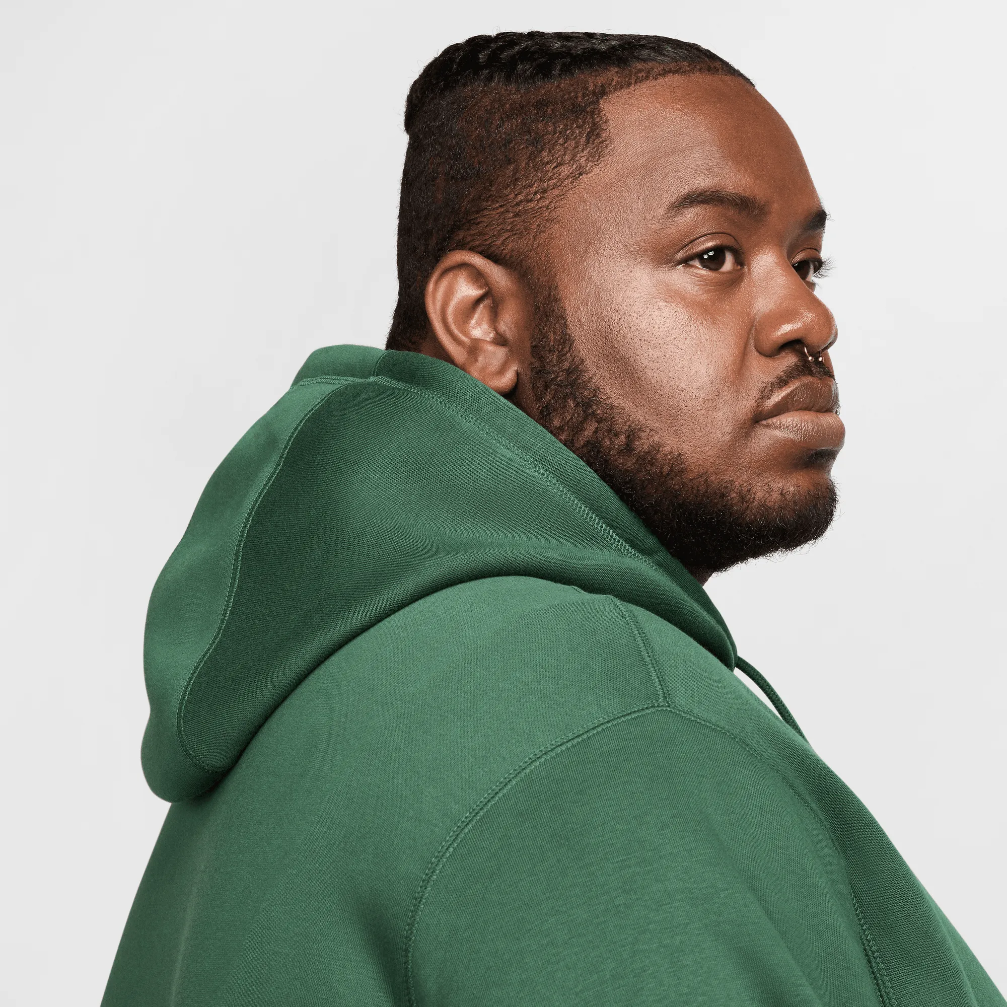 NIKE CLUB FLEECE PULLOVER HOODIE- FIR sold by Lapstone & Hammer product image thumbnail 3