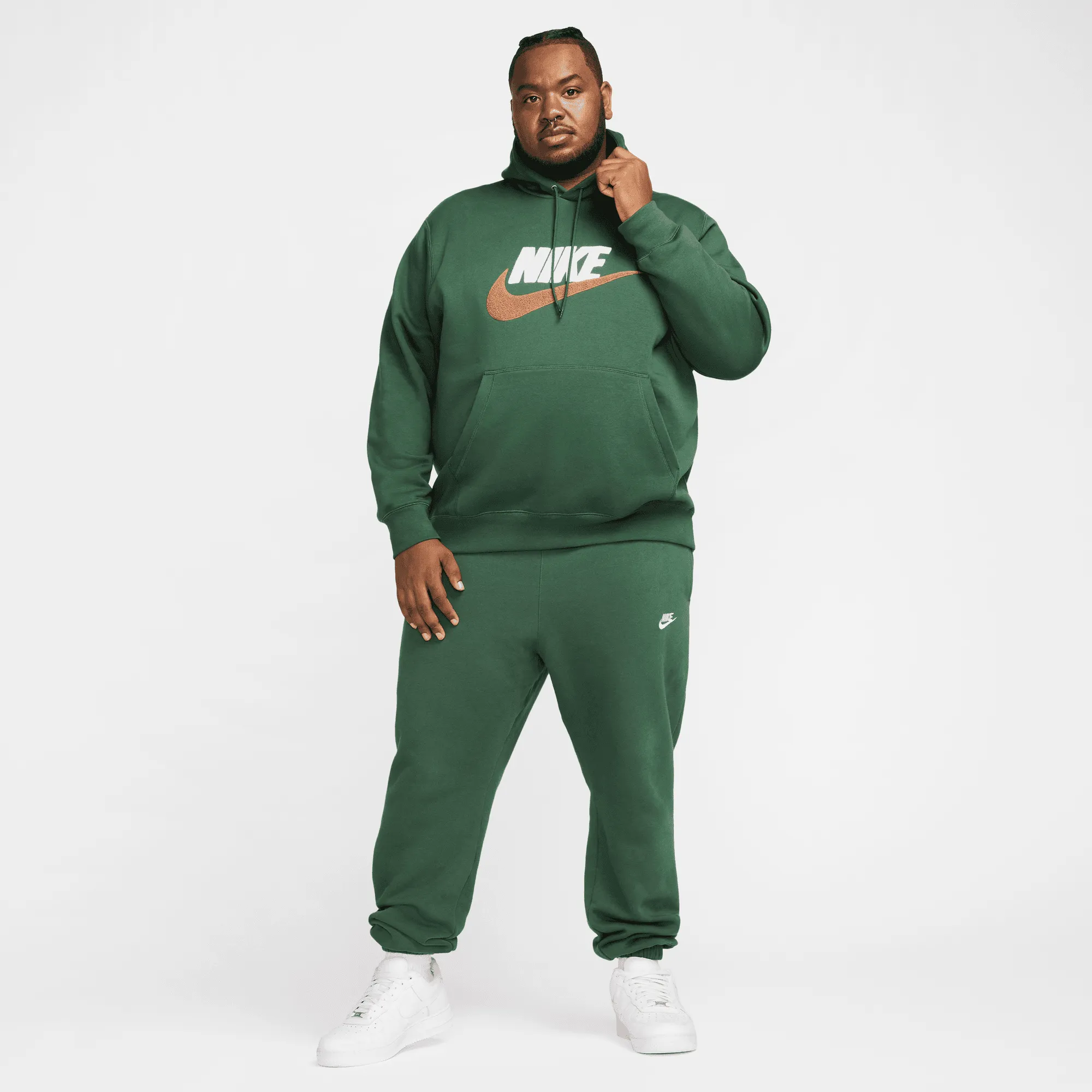 NIKE CLUB FLEECE PULLOVER HOODIE- FIR sold by Lapstone & Hammer product image thumbnail 4