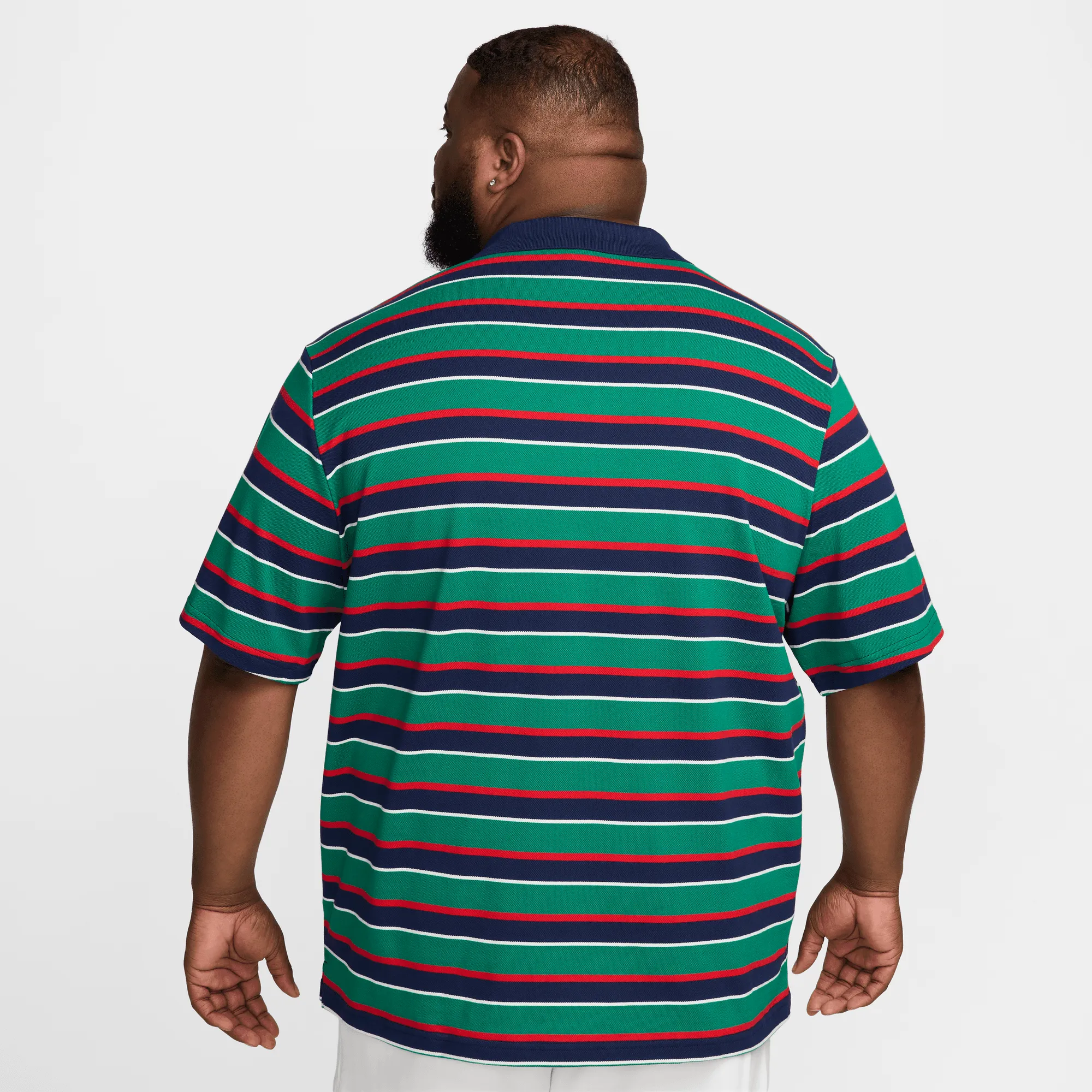 CLUB STRIPED POLO SHIRT- GREEN / NAVY / RED sold by Lapstone & Hammer product image thumbnail 4