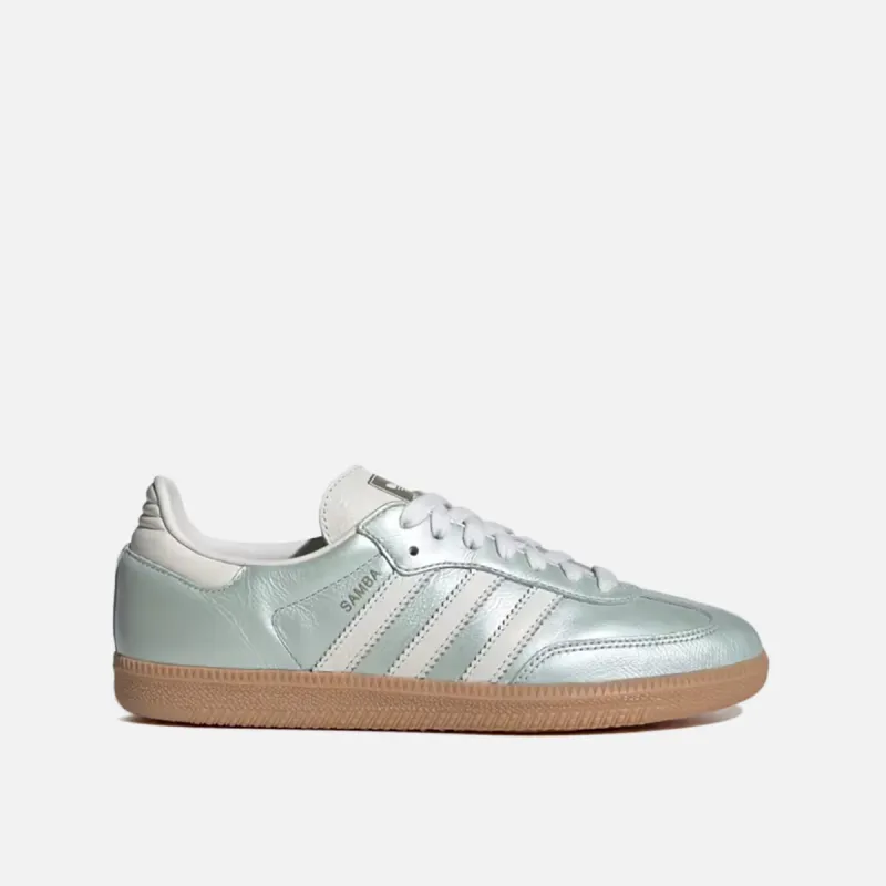 WMNS SAMBA OG - LINEN GREEN METALLIC / OFF WHITE / CYBER METALLIC sold by Lapstone & Hammer