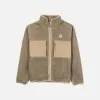 ACG "ARCTIC WOLF" FULL ZIP FLEECE - KHAKI / LIGHT IRON ORE sold by Lapstone & Hammer
