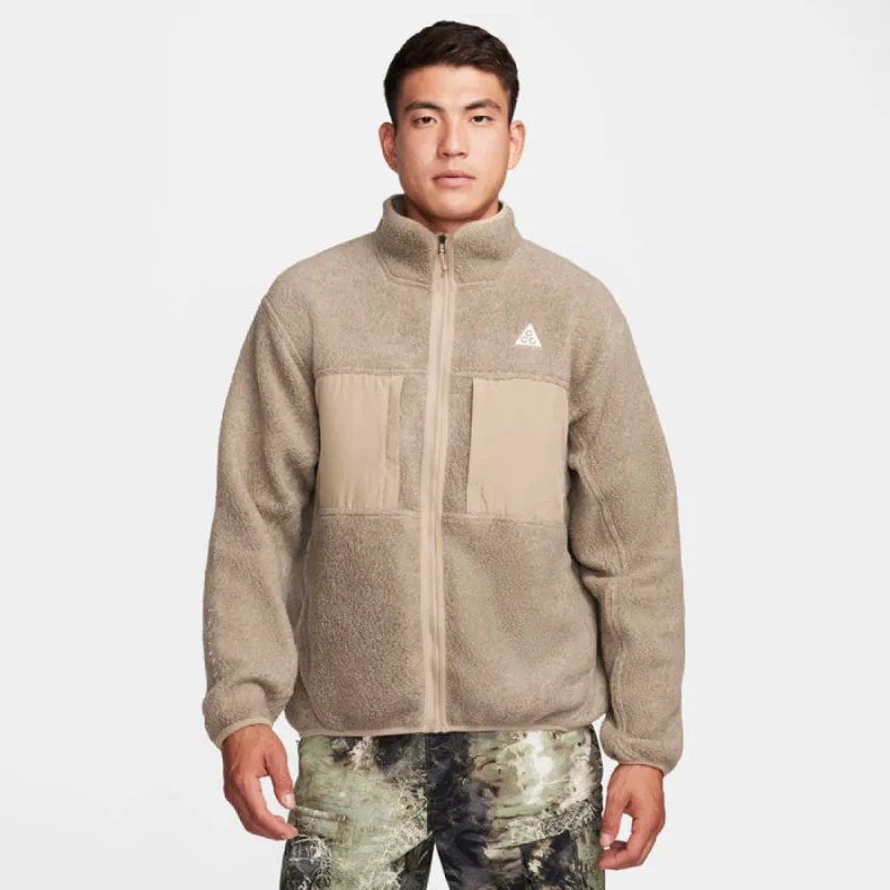 ACG "ARCTIC WOLF" FULL ZIP FLEECE - KHAKI / LIGHT IRON ORE sold by Lapstone & Hammer