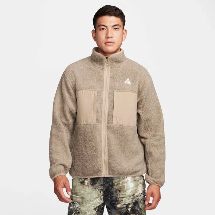 ACG "ARCTIC WOLF" FULL ZIP FLEECE - KHAKI / LIGHT IRON ORE sold by Lapstone & Hammer