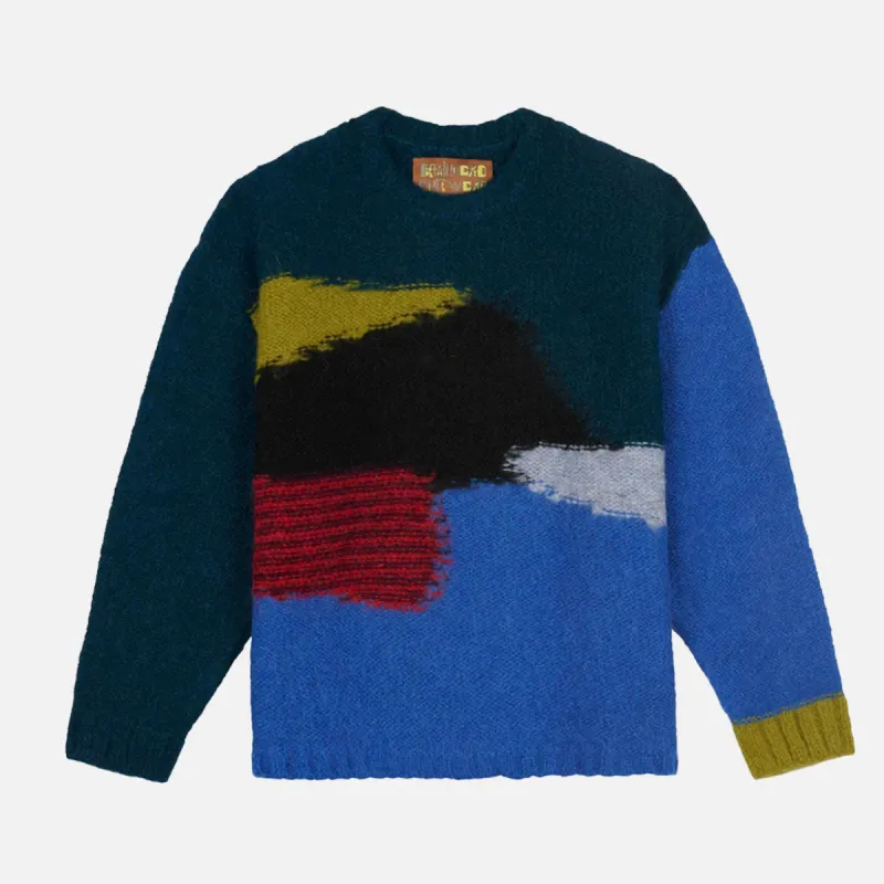 BOXY KNIT SWEATER - BLUE MULTI made by Lapstone & Hammer