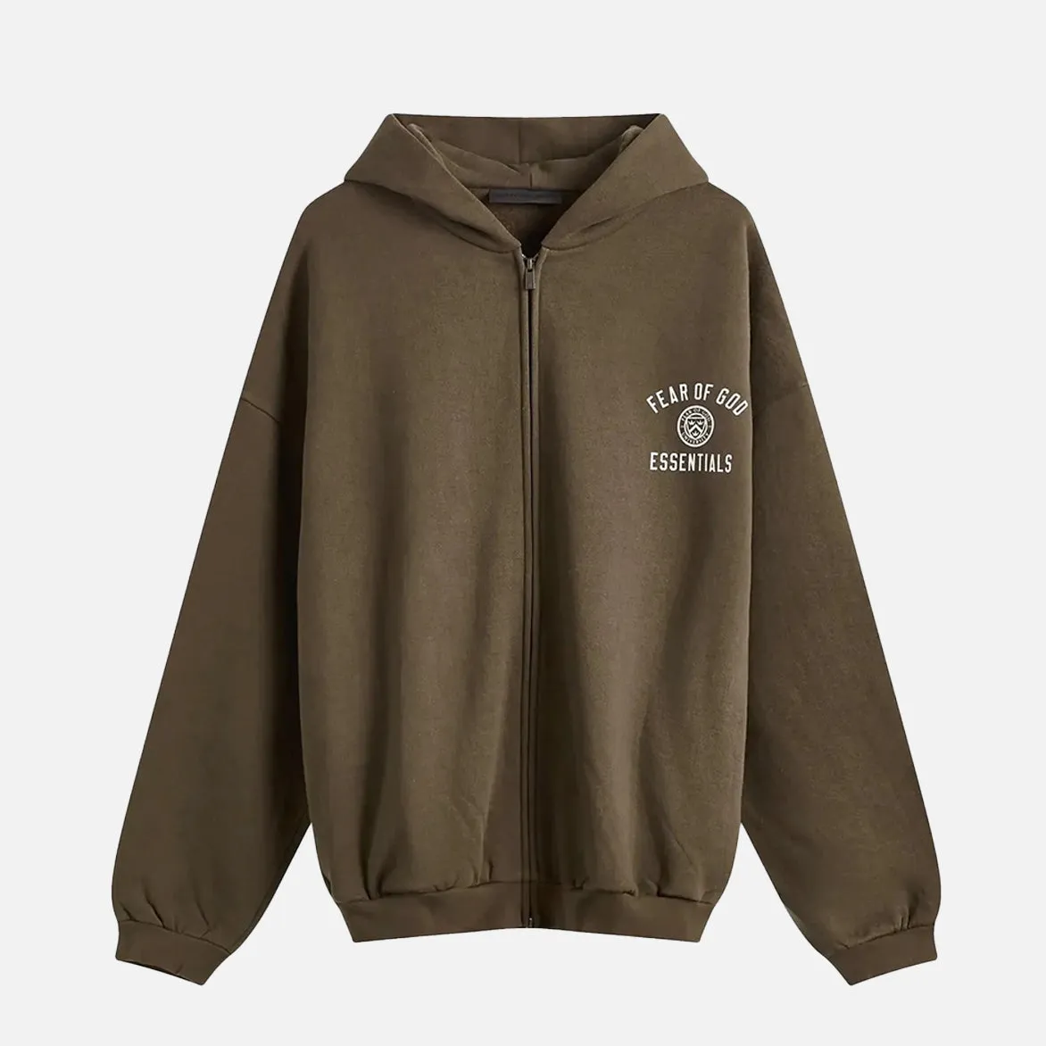 ESSENTIALS HEAVY FLEECE FULLZIP HOODIE - BROWN sold by Lapstone & Hammer