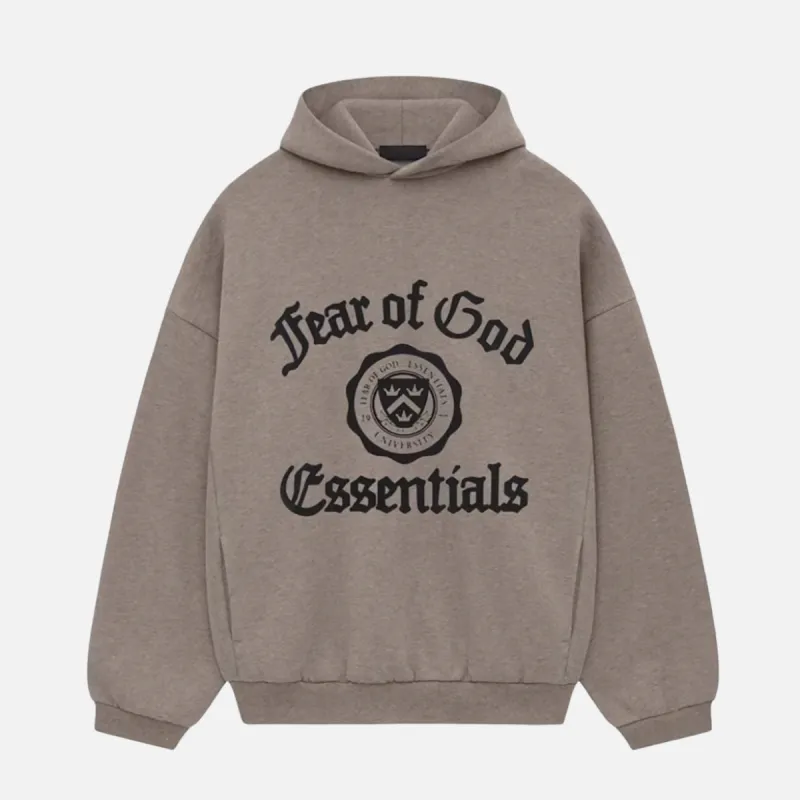 ESSENTIALS HEAVY FLEECE VINTAGE SHRUNKEN HOODIE - HEATHER GREY sold by Lapstone & Hammer