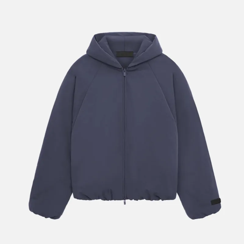 ESSENTIALS MILITARY NYLON HOODED BOMBER - MARINE sold by Lapstone & Hammer