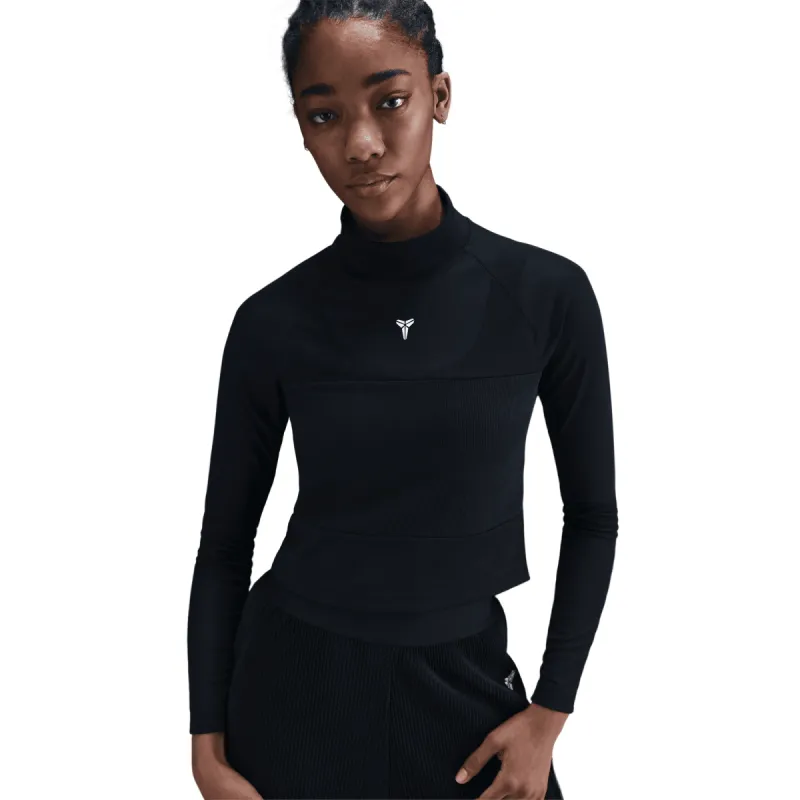 WMNS KOBE DETAILS LS CROP TOP - BLACK sold by Lapstone & Hammer