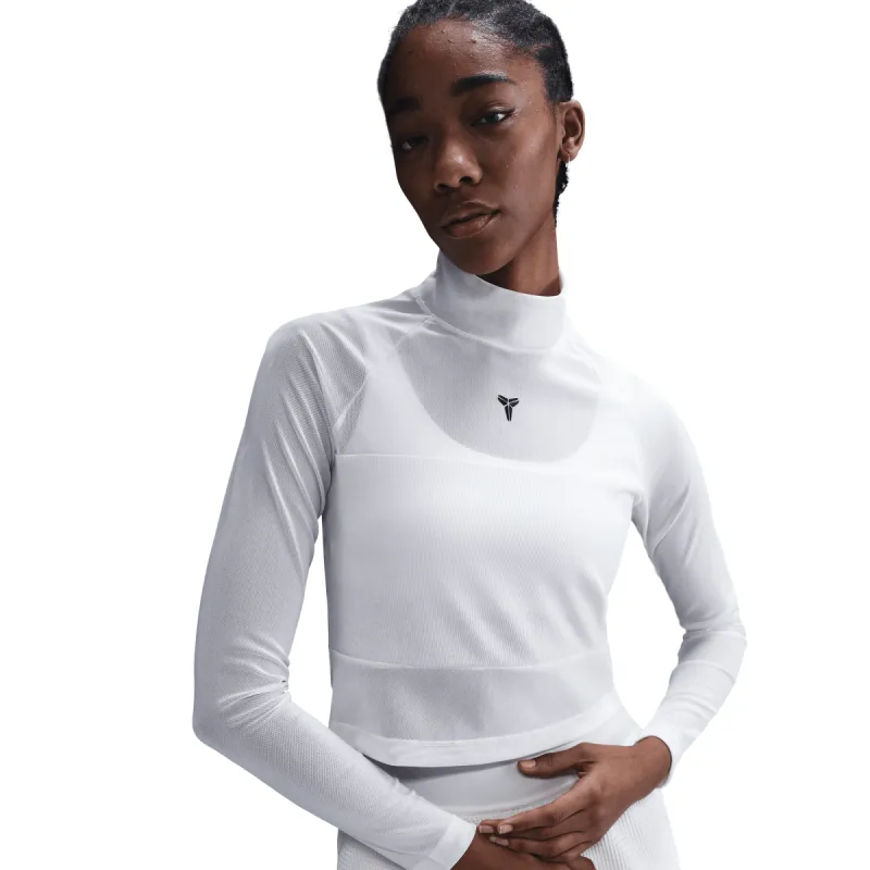 WMNS KOBE DETAILS LS CROP TOP - WHITE sold by Lapstone & Hammer