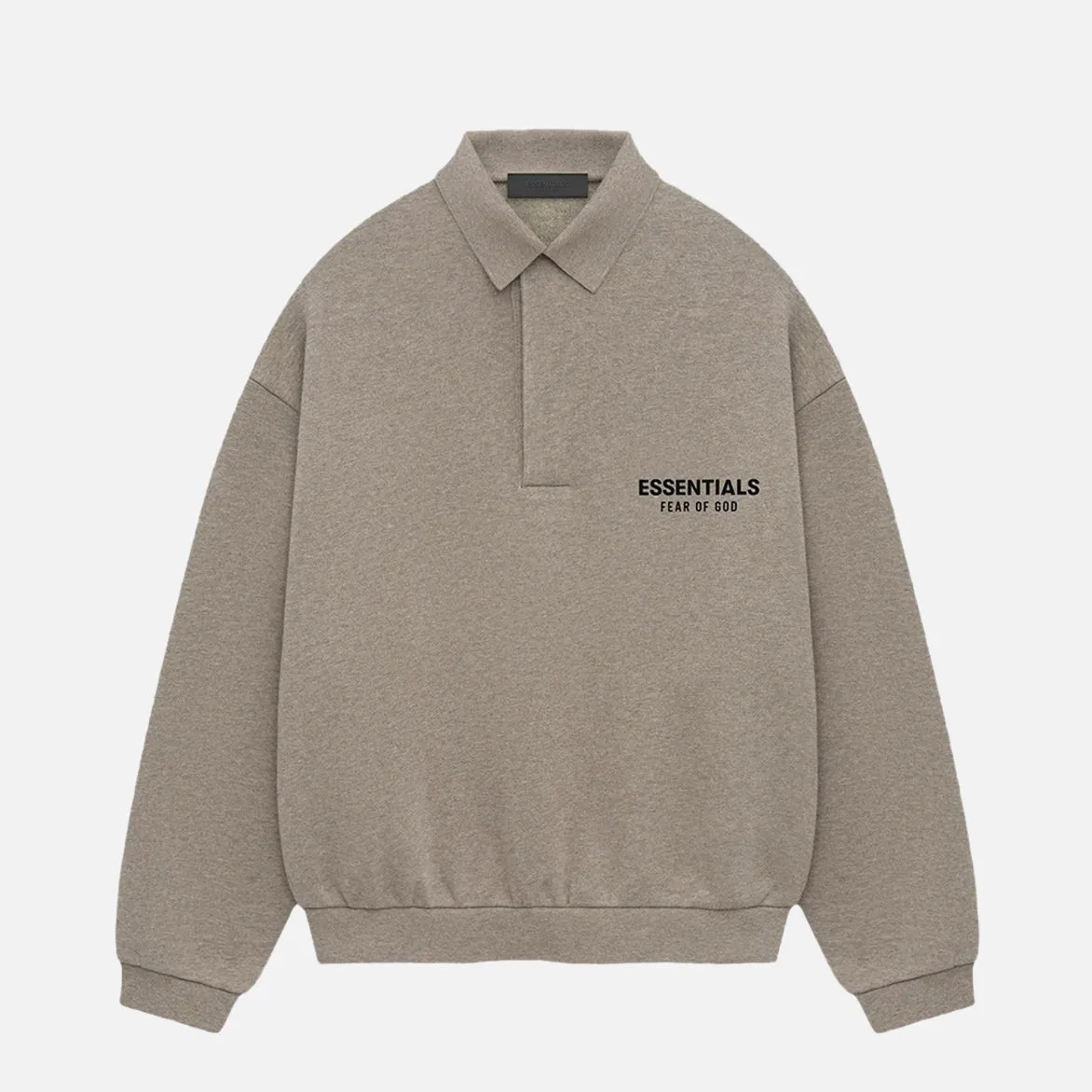 ESSENTIALS FLEECE POLO - HEATHER GREY sold by Lapstone & Hammer