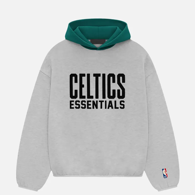 ESSENTIALS CELTICS HOODIE - LIGHT HEATHER sold by Lapstone & Hammer