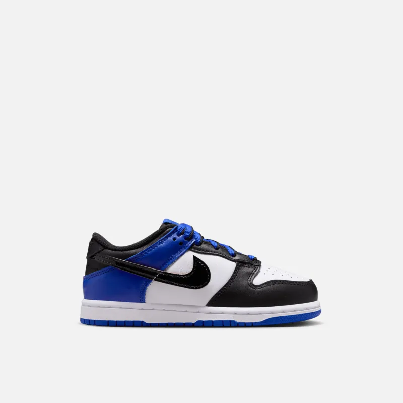 DUNK LOW SE (PS) "WHITE / RACER BLUE / BLACK" sold by Lapstone & Hammer