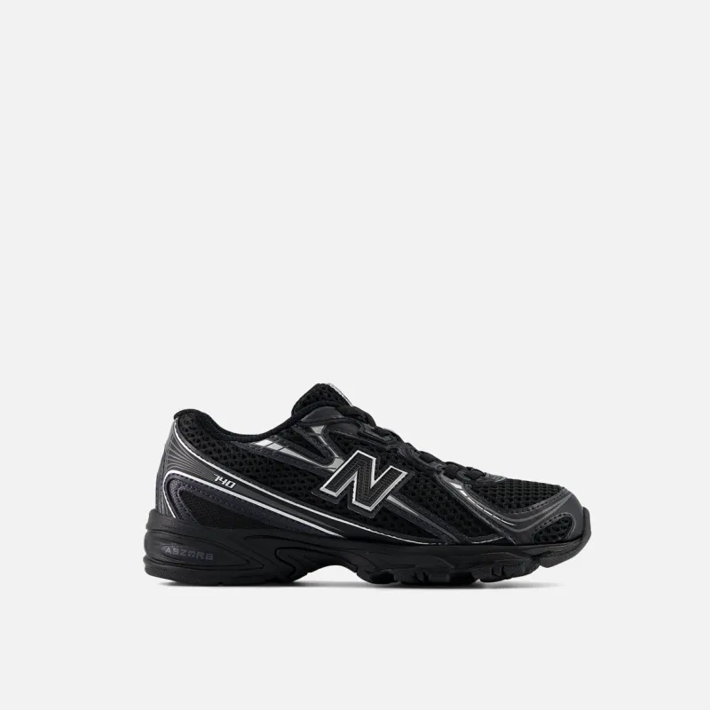 740 BUNGEE LACE (PS) - BLACK / SILVER METALLIC sold by Lapstone & Hammer
