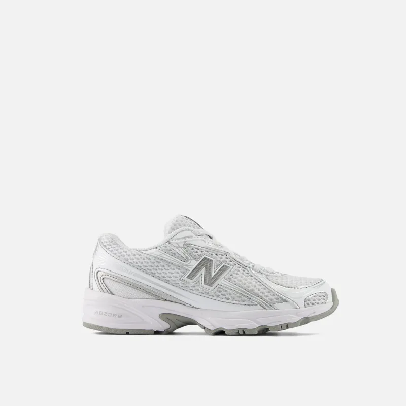 740 BUNGEE LACE (PS) - WHITE / SILVER METALLIC sold by Lapstone & Hammer