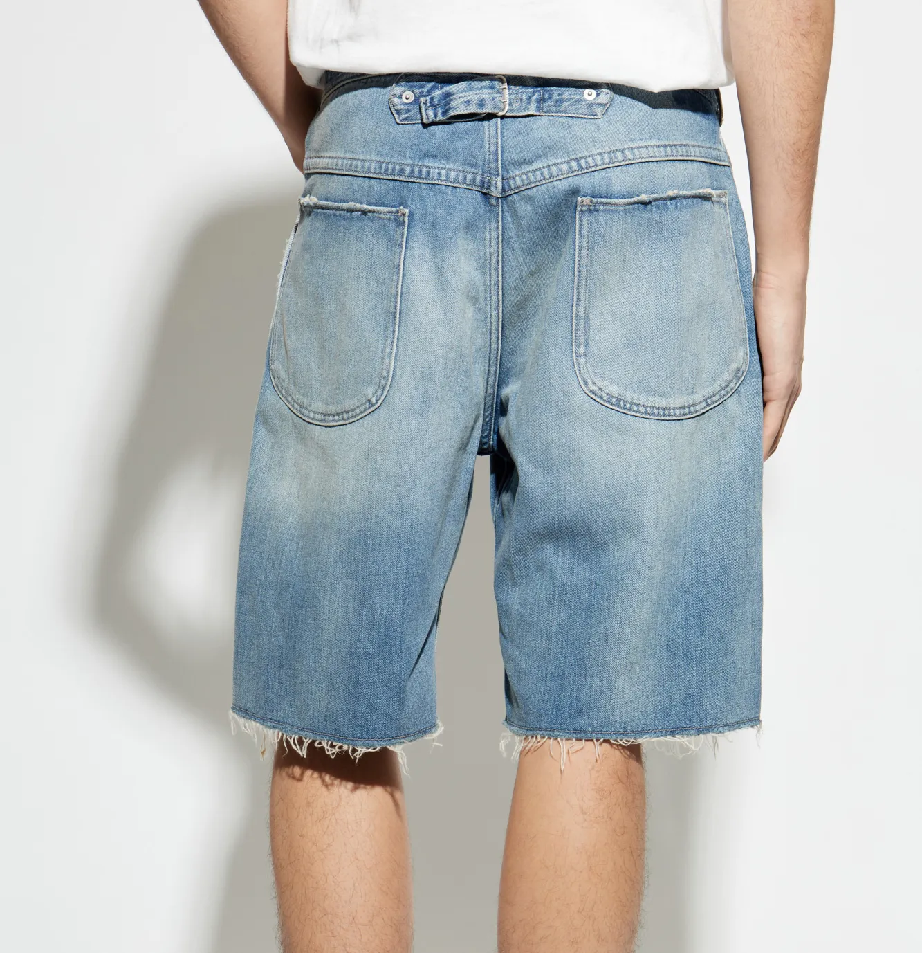 DENIM CUT-OFF SHORTS - LIGHT BLUE sold by Lapstone & Hammer product image thumbnail 3