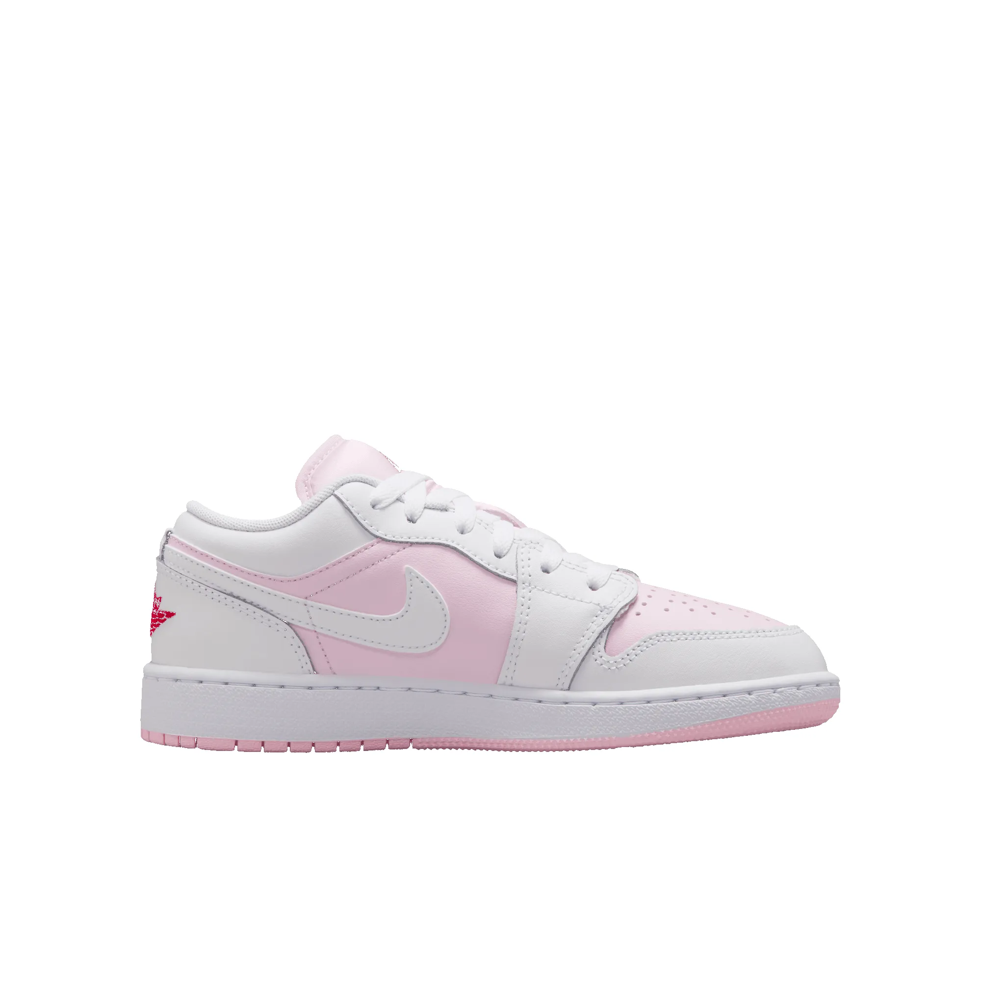 AIR JORDAN 1 LOW (GS) - PINK FOAM / FIRE RED sold by Lapstone & Hammer product image thumbnail 3