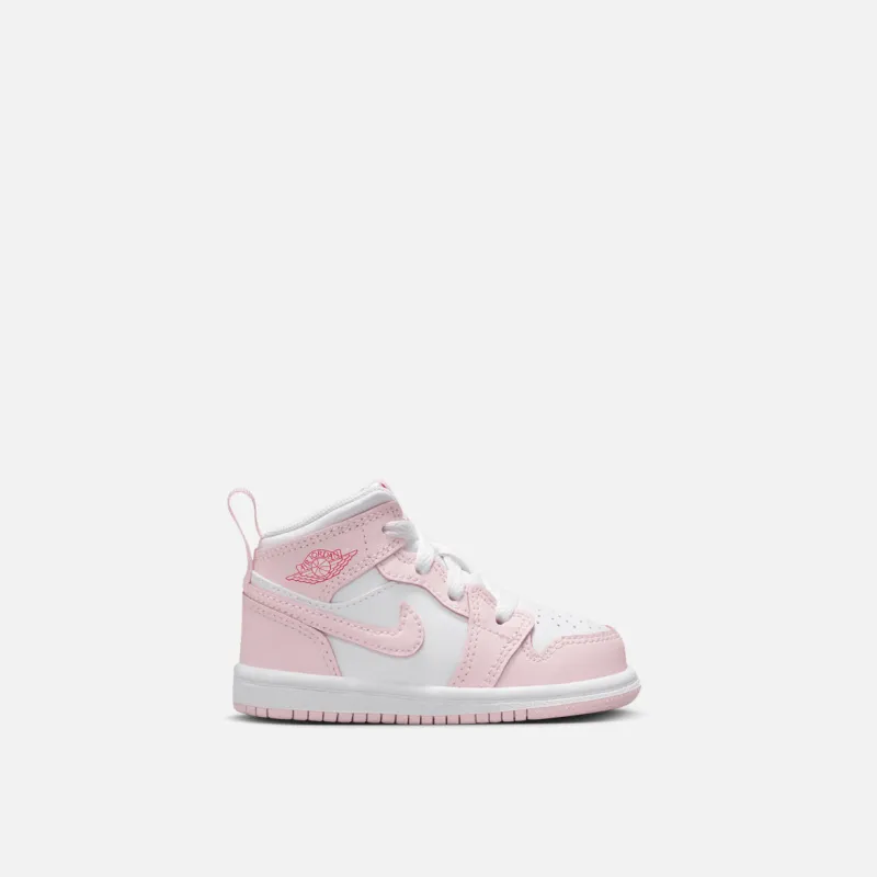 JORDAN 1 MID (TD) - PINK FOAM / FIRE RED sold by Lapstone & Hammer