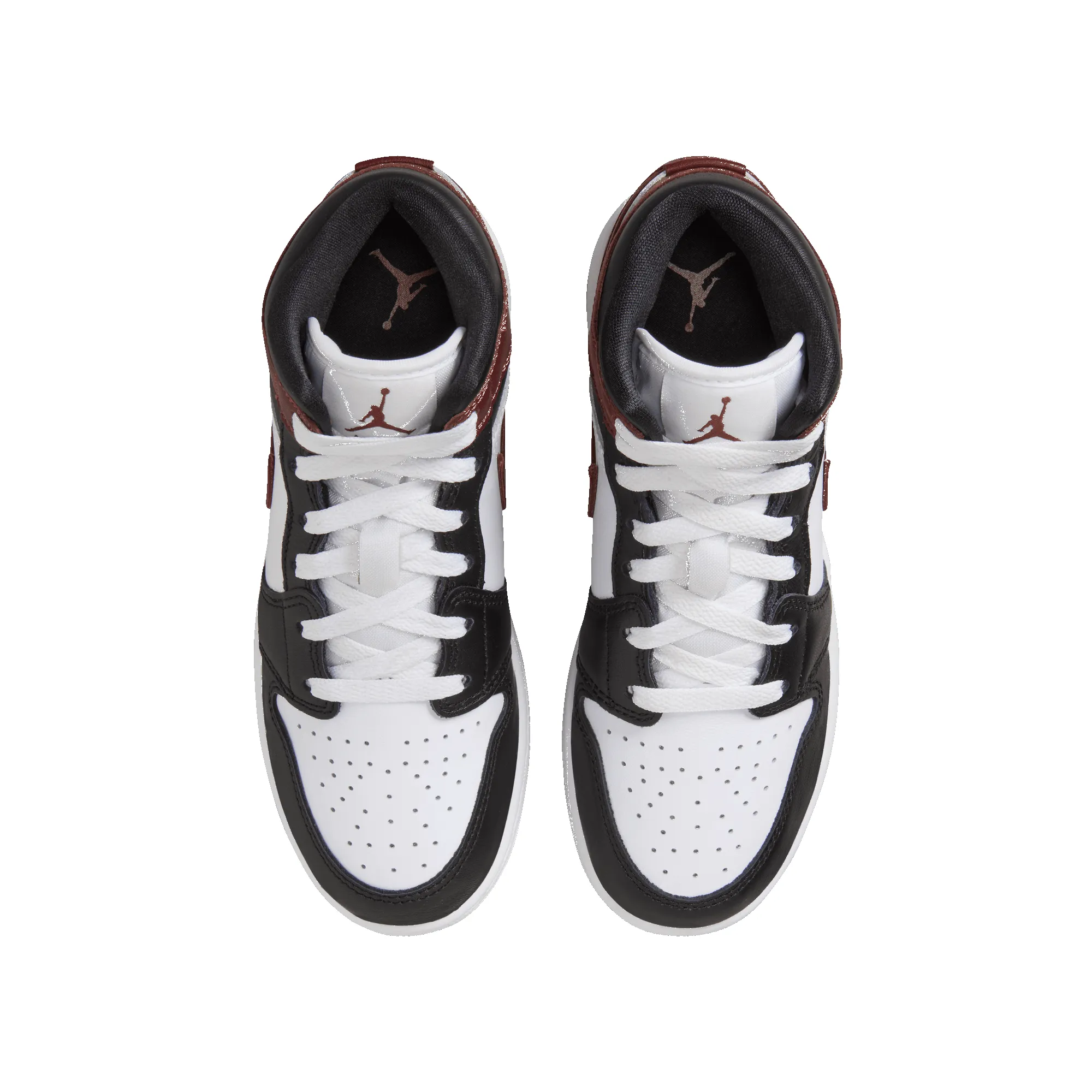 AIR JORDAN 1 MID SE (GS) - WHITE / DARK PONY / BLACK sold by Lapstone & Hammer product image thumbnail 5