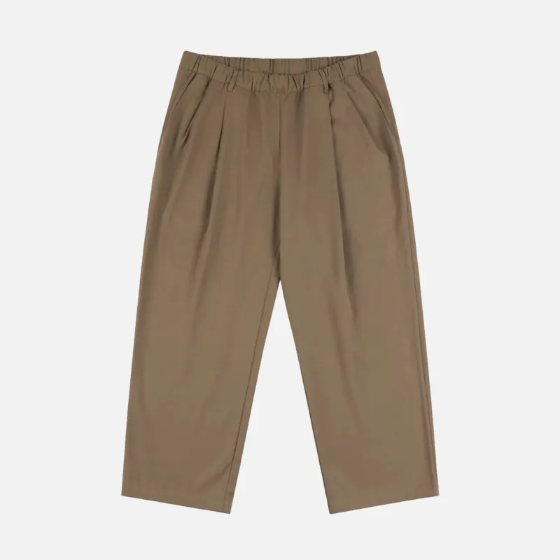 PLEATED TWILL PANTS - CAMEL sold by Lapstone & Hammer