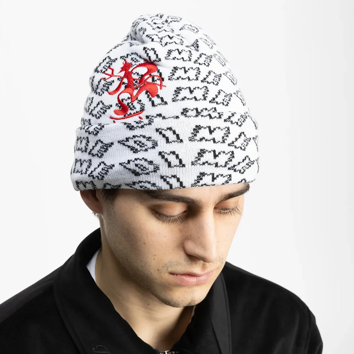 CHOPPER FOLD BEANIE - WHITE sold by Lapstone & Hammer product image thumbnail 3