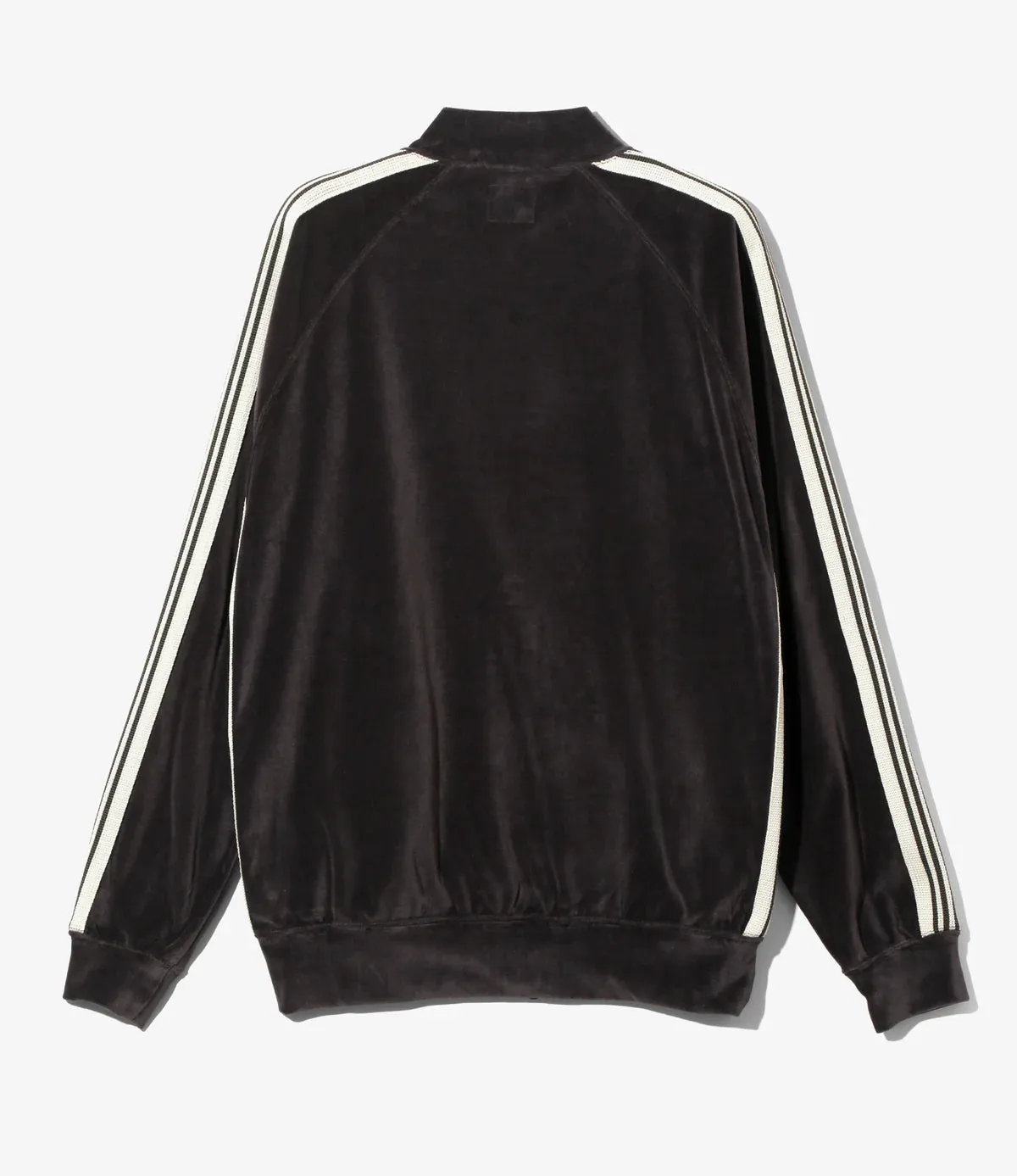 RIB COLLAR TRACK JACKET VELOUR - CHARCOAL sold by Lapstone & Hammer product image thumbnail 2