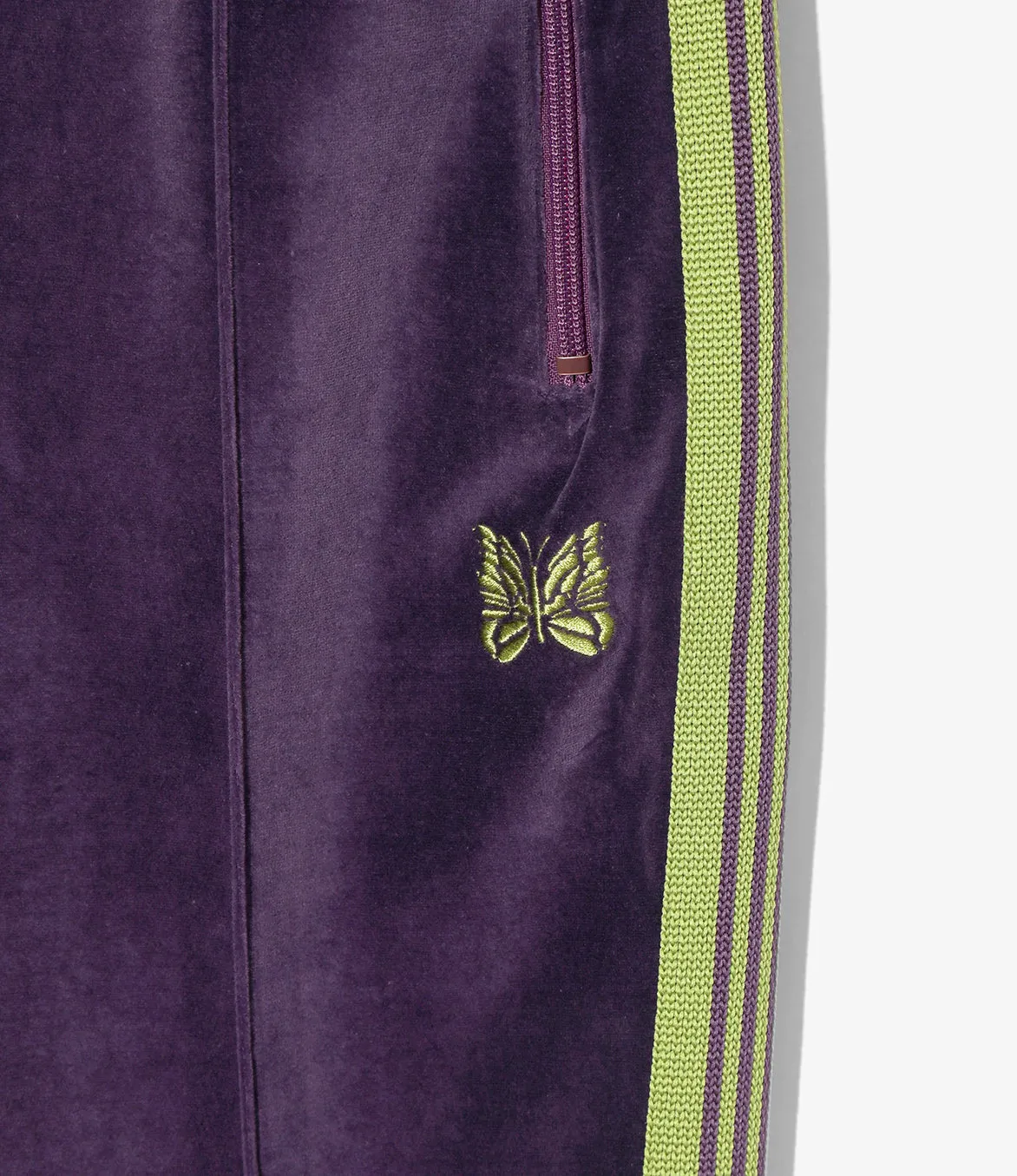 NARROW TRACK PANT VELOUR - PURPLE sold by Lapstone & Hammer product image thumbnail 3