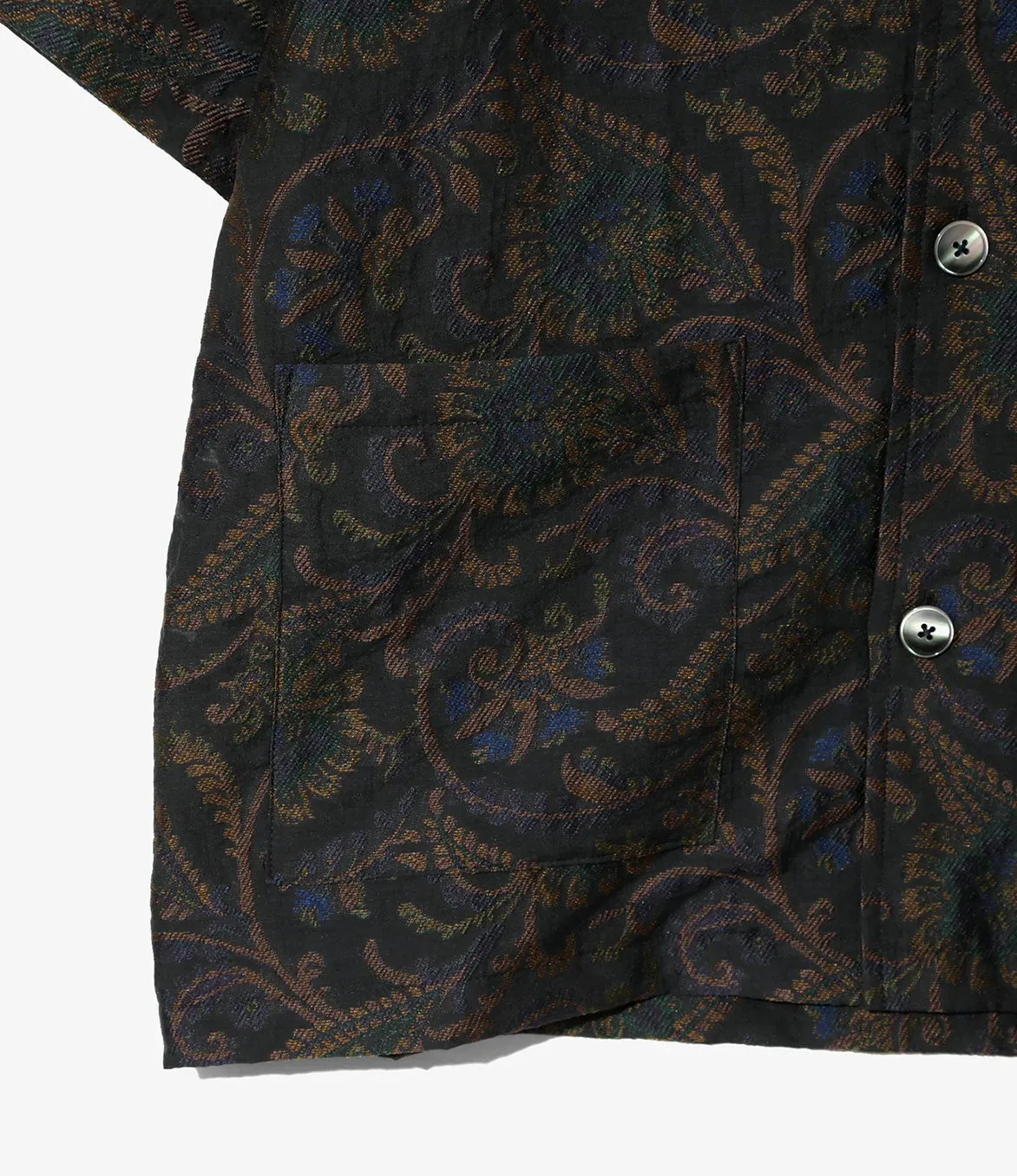 CABANA SHIRT PAISLEY JACQUARD - NAVY sold by Lapstone & Hammer product image thumbnail 4
