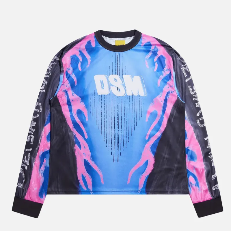 MX FLAME JERSEY - BLACK / BLUE / PINK sold by Lapstone & Hammer