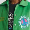 ARTS DISTRICT VARSITY JACKET - GREEN / CREAM sold by Lapstone & Hammer