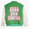 ARTS DISTRICT VARSITY JACKET - GREEN / CREAM sold by Lapstone & Hammer