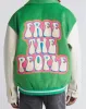 ARTS DISTRICT VARSITY JACKET - GREEN / CREAM sold by Lapstone & Hammer
