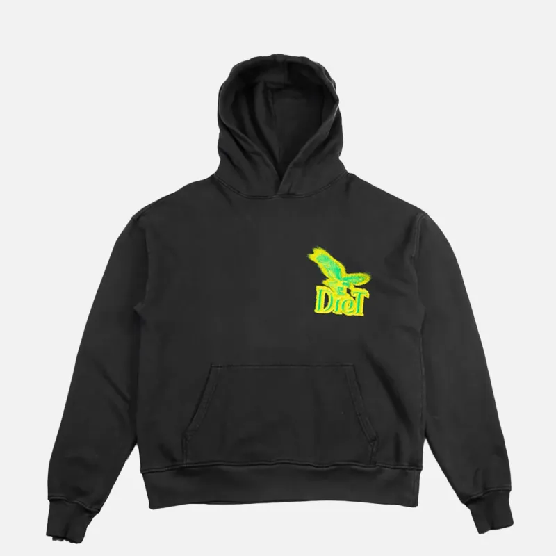 BLUR EAGLE HOODIE - VINTAGE BLACK sold by Lapstone & Hammer