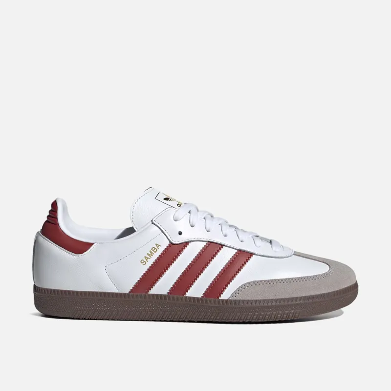 SAMBA OG - CLOUD WHITE / PRELOVED RUBY / CLEAR GRANITE sold by Lapstone & Hammer