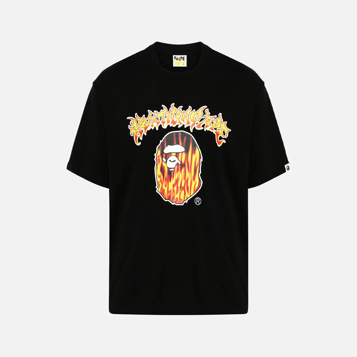 MAD FLAME APE HEAD RELAXED FIT TEE - BLACK sold by Lapstone & Hammer
