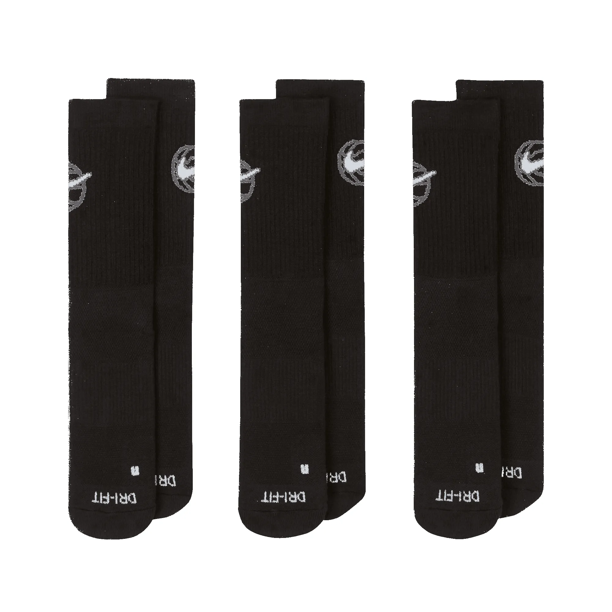 EVERYDAY CREW BASKETBALL SOCKS (3 PACK) - BLACK sold by Lapstone & Hammer product image thumbnail 3