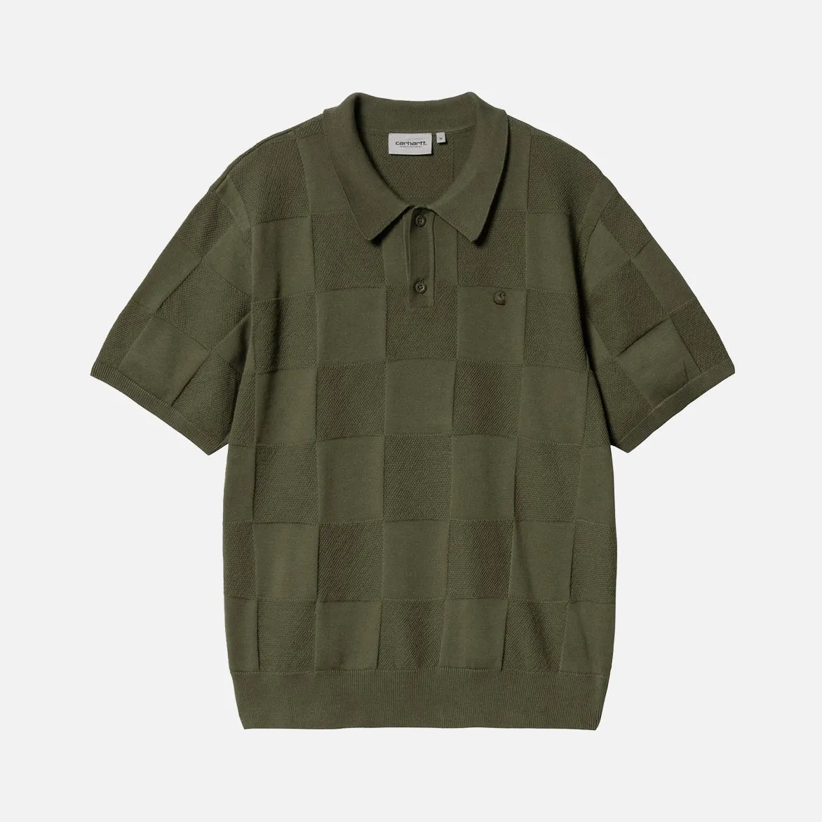 S/S CHECKER POLO - DOLLAR GREEN sold by Lapstone & Hammer
