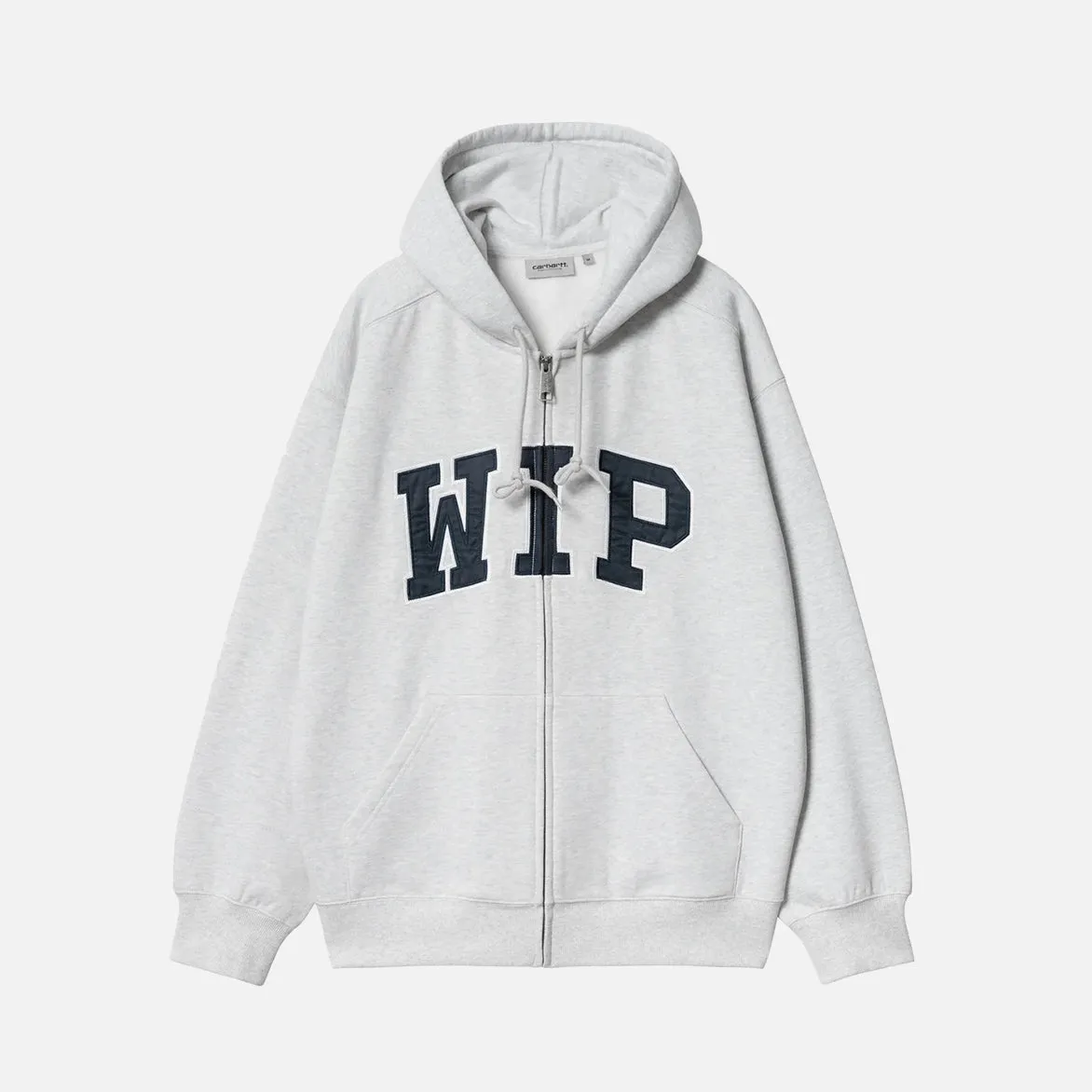 HOODED WIP SWEAT JACKET - ASH HEATHER (STONEWASHED) sold by Lapstone & Hammer