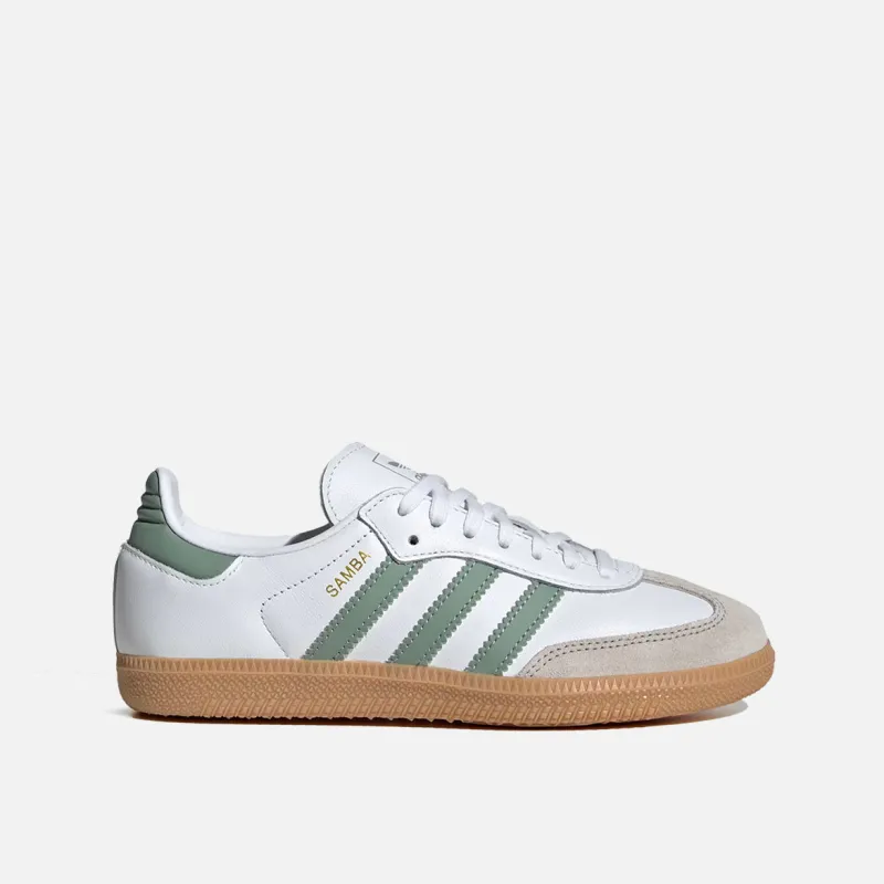 SAMBA OG (GS) - CLOUD WHITE / SILVER GREEN sold by Lapstone & Hammer