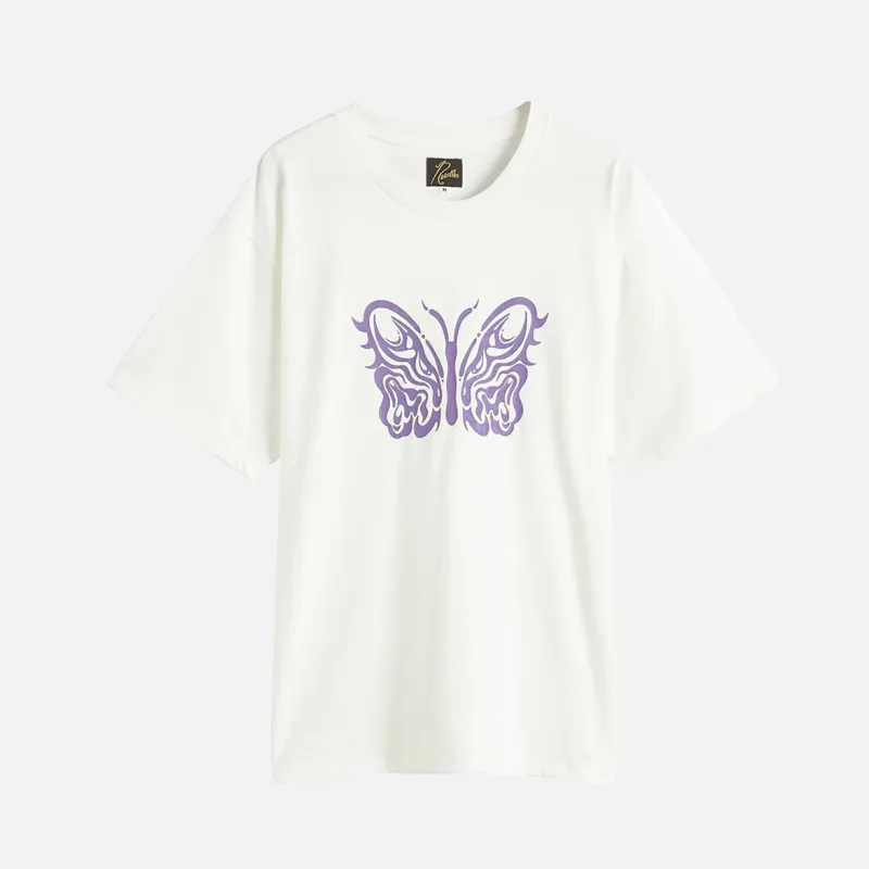 KAE TANAKA X NEEDLES S/S CREW NECK TEE - OFF WHITE sold by Lapstone & Hammer