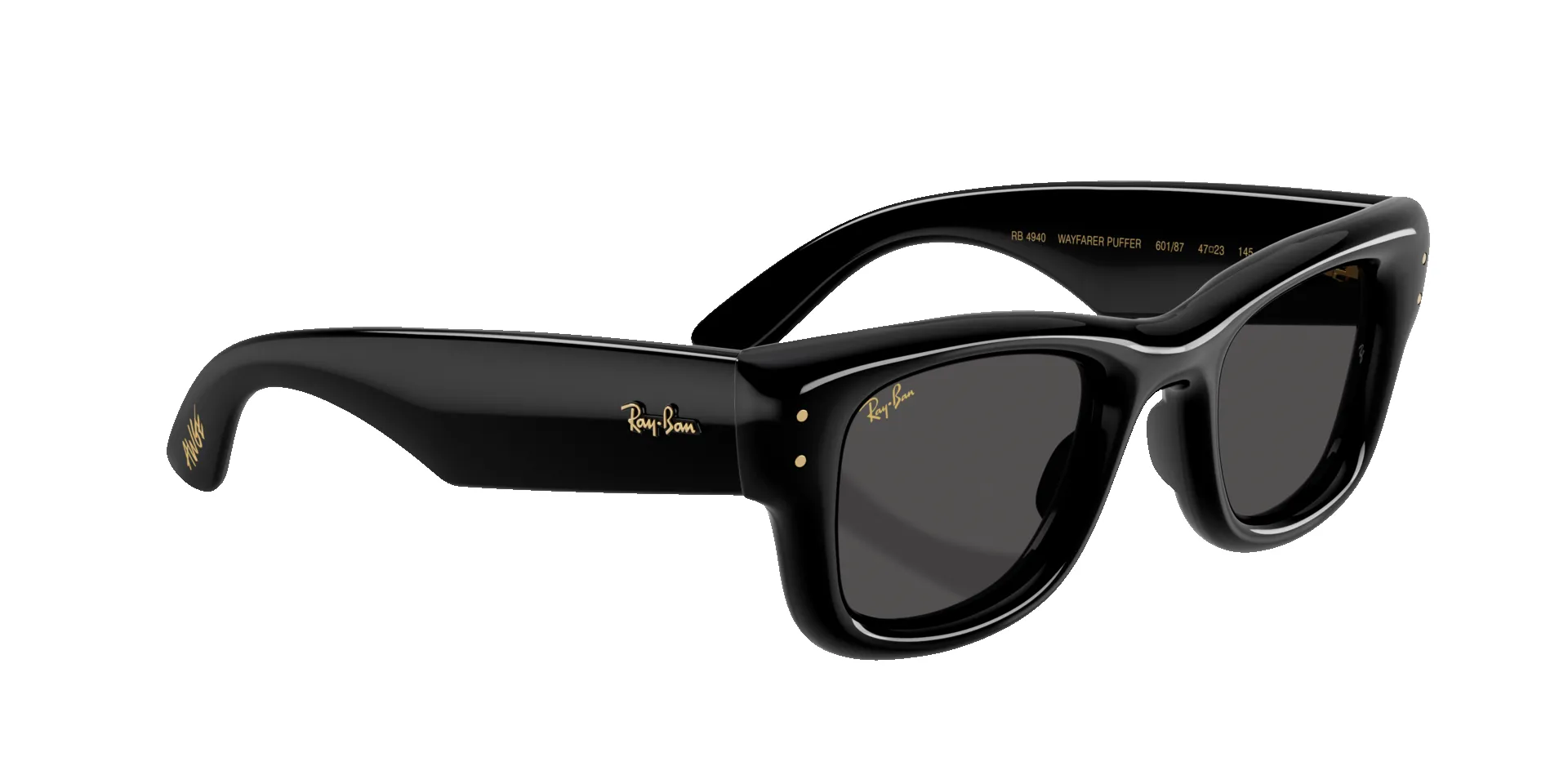 A$AP ROCKY X RAY-BAN WAYFARER PUFFER - POLISHED BLACK sold by Lapstone & Hammer product image thumbnail 3