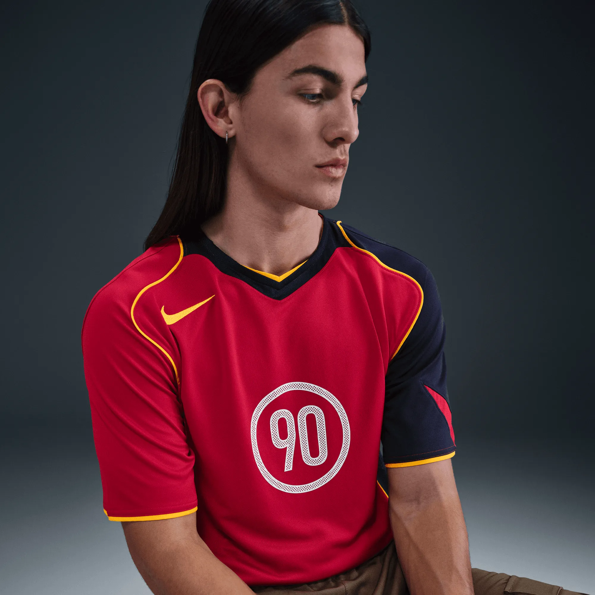 TOTAL 90 DRI-FIT SOCCER JERSEY - GYM RED / MIDNIGHT NAVY sold by Lapstone & Hammer product image thumbnail 3