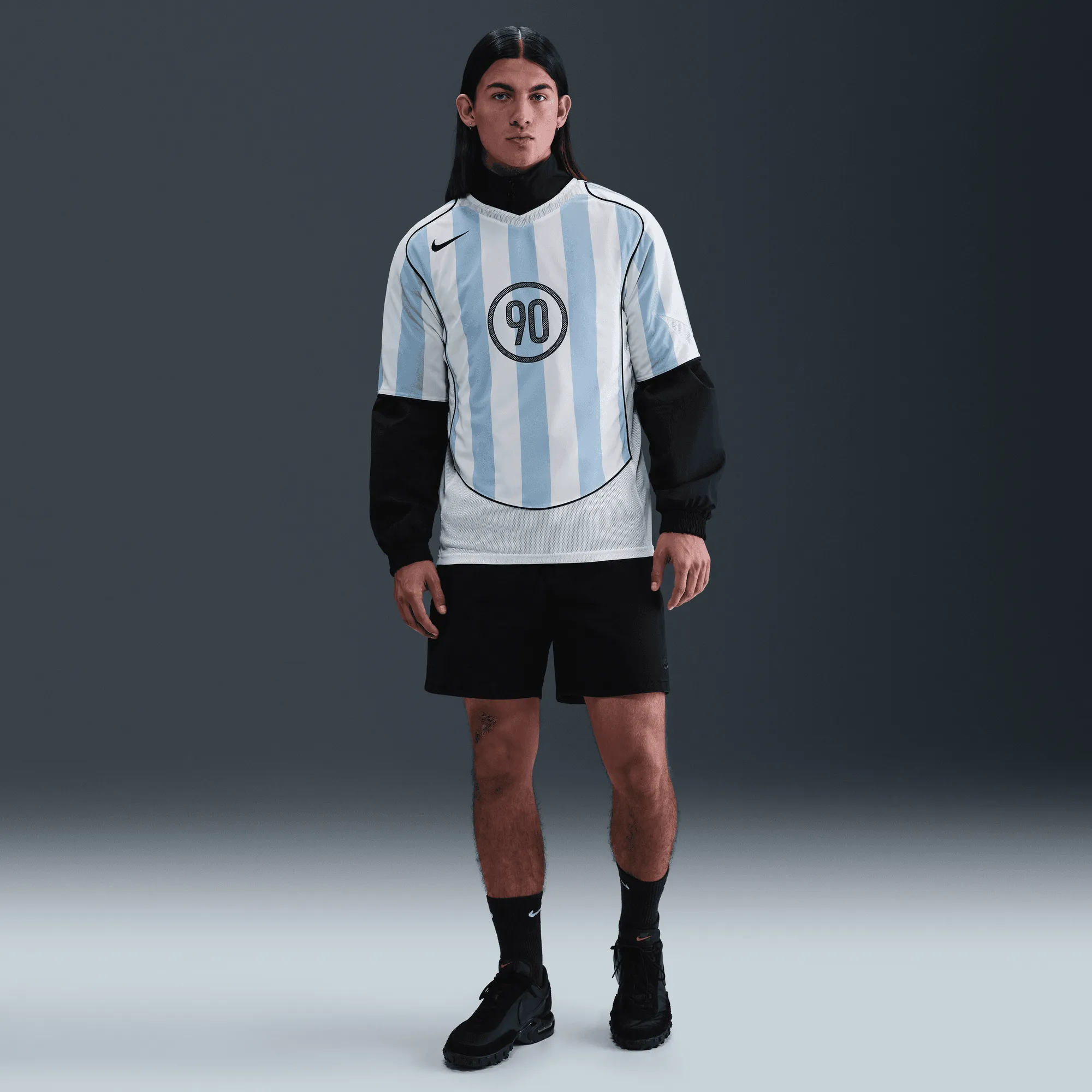 TOTAL 90 DRI-FIT SOCCER JERSEY - PSYCHIC BLUE / WHITE sold by Lapstone & Hammer product image thumbnail 5