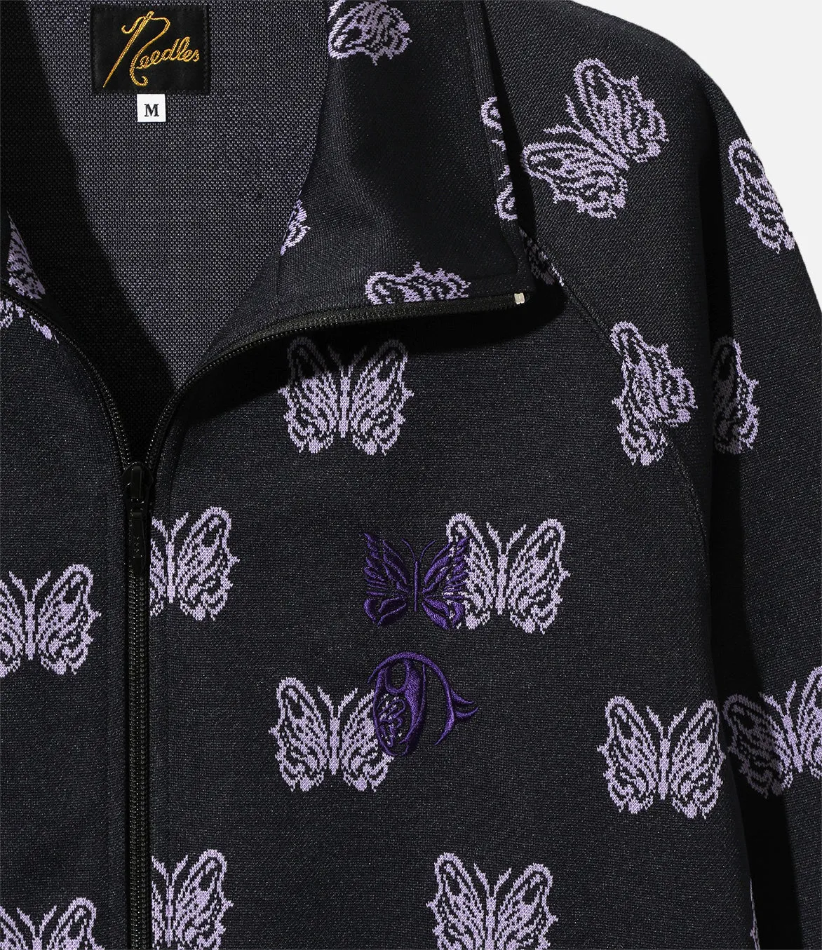 KAE TANAKA X NEEDLES TRACK JACKET POLY JACQUARD - BLACK sold by Lapstone & Hammer product image thumbnail 3