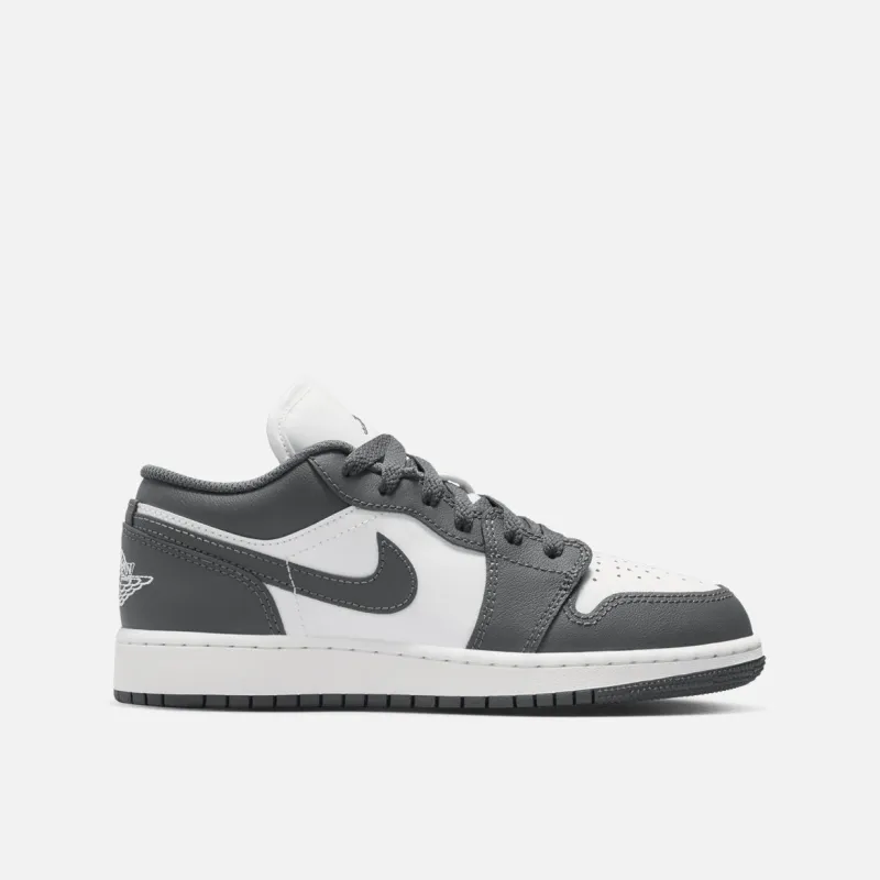 AIR JORDAN 1 LOW (GS) - IRON GREY / SUMMIT WHITE sold by Lapstone & Hammer