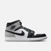 AIR JORDAN 1 MID - WHITE / LIGHT SMOKE GREY / BLACK sold by Lapstone & Hammer