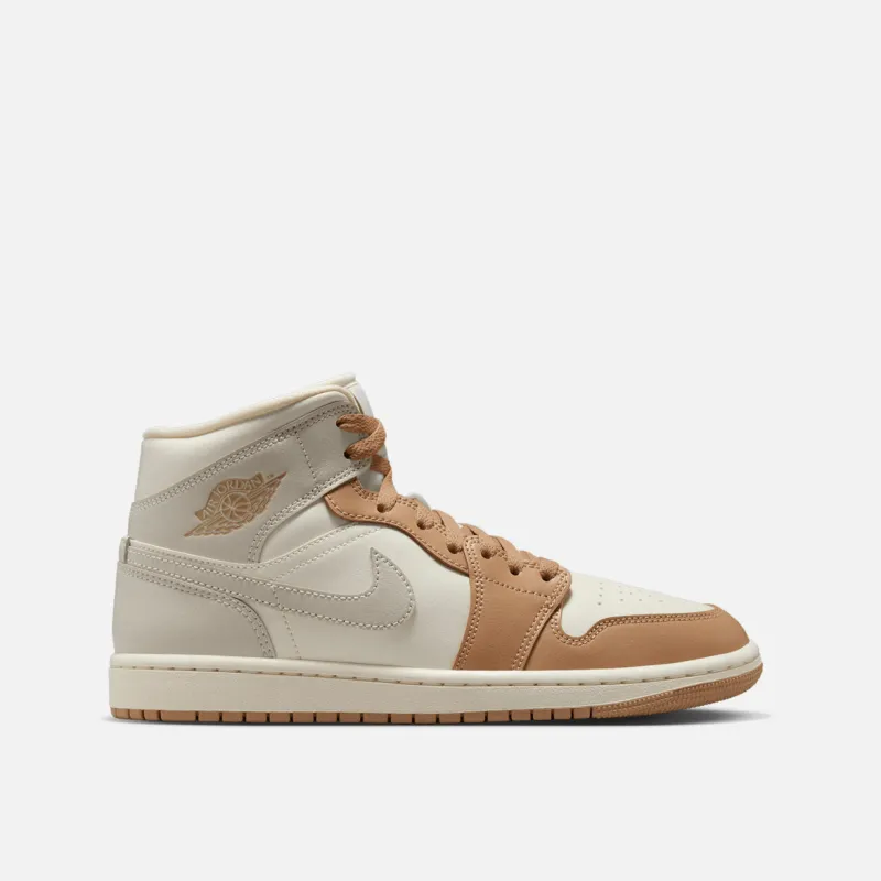WMNS AIR JORDAN 1 MID - PALE IVORY / HEMP sold by Lapstone & Hammer